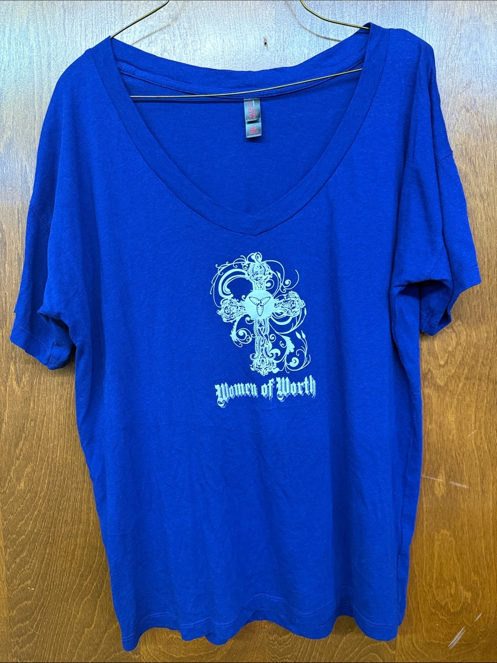 Jade Royal Blue V-neck Tee